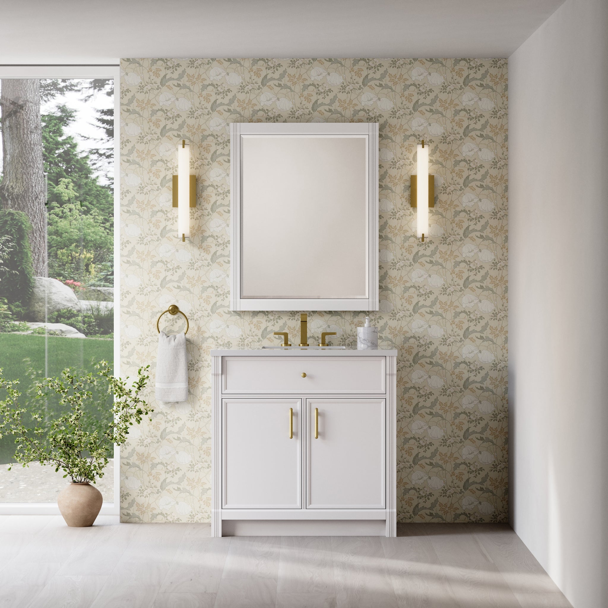 James Martin Bellshire 36" Single Bathroom Vanity, Bright White, view 30