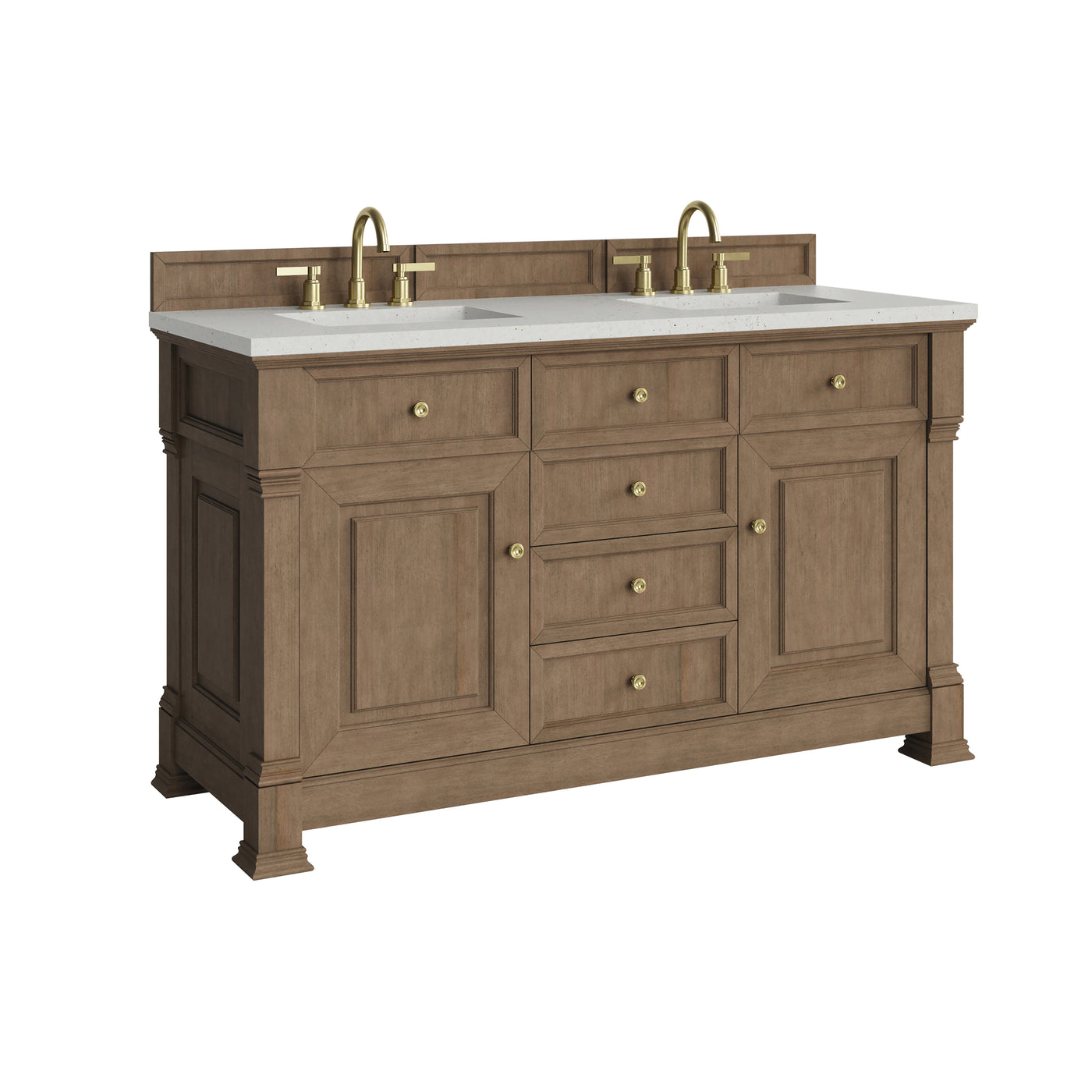 James Martin Brookfield 60" Double Bathroom Vanity, Pecan, view 23