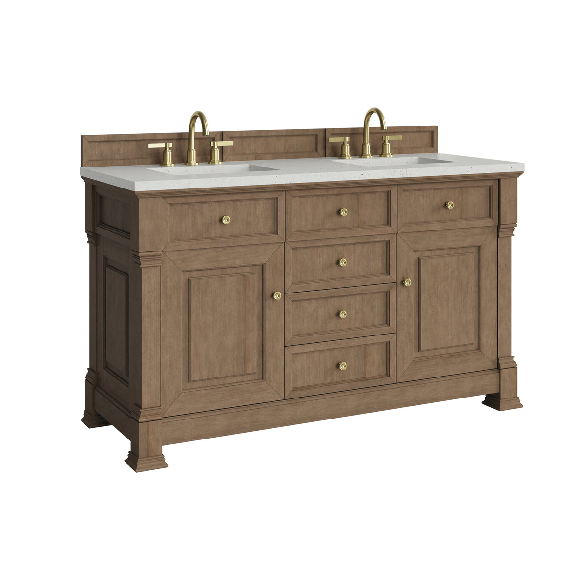 James Martin Brookfield 60" Double Bathroom Vanity, Pecan, view 23