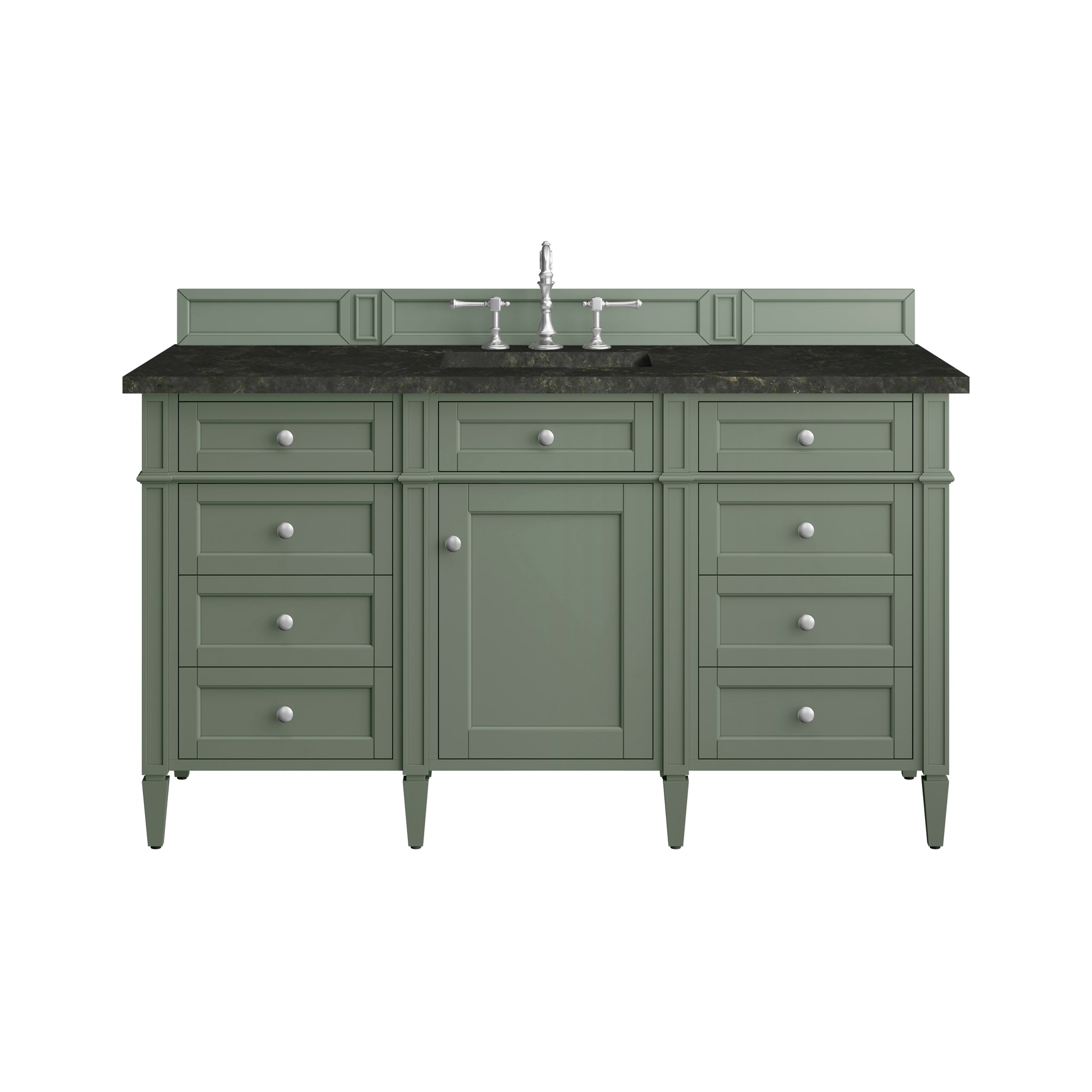James Martin Brittany 60" Single Bathroom Vanity, Smokey Celadon, view 30