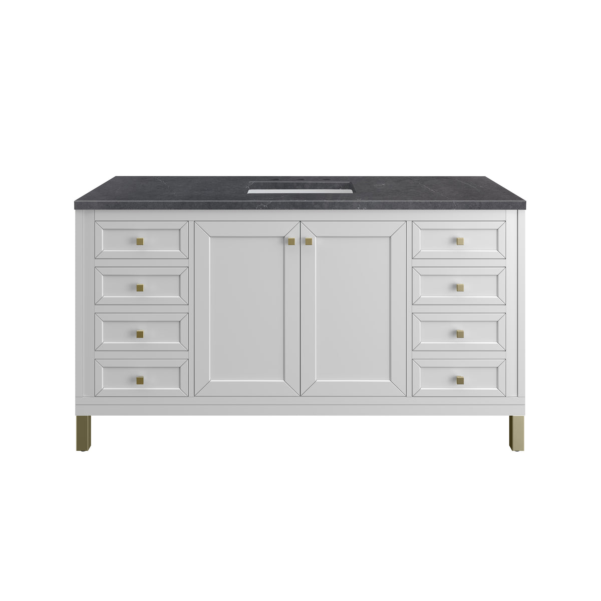 James Martin Chicago 60" Single Bathroom Vanity, Glossy White, view 34