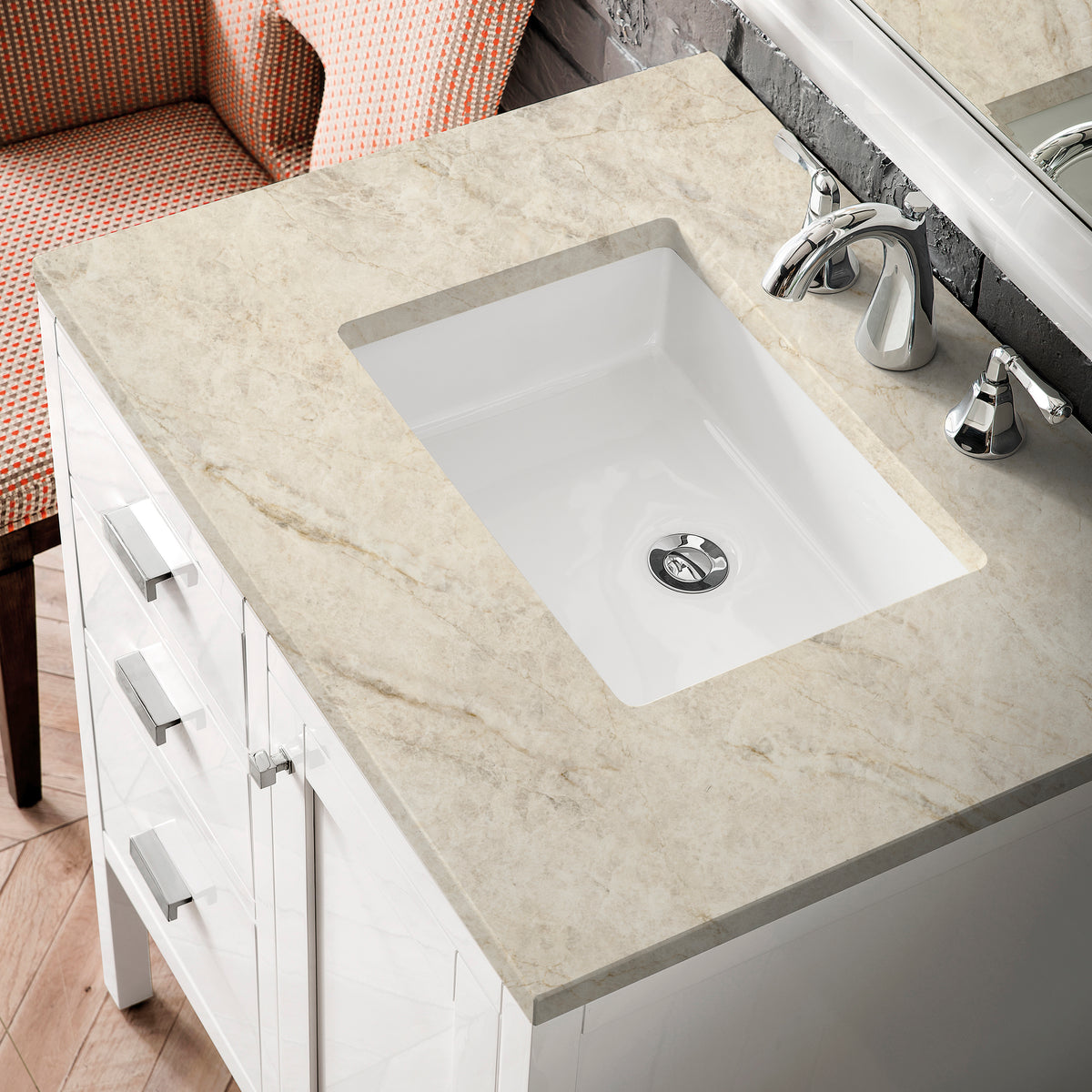 James Martin Addison 30" Single Bathroom Vanity, Glossy White, view 37