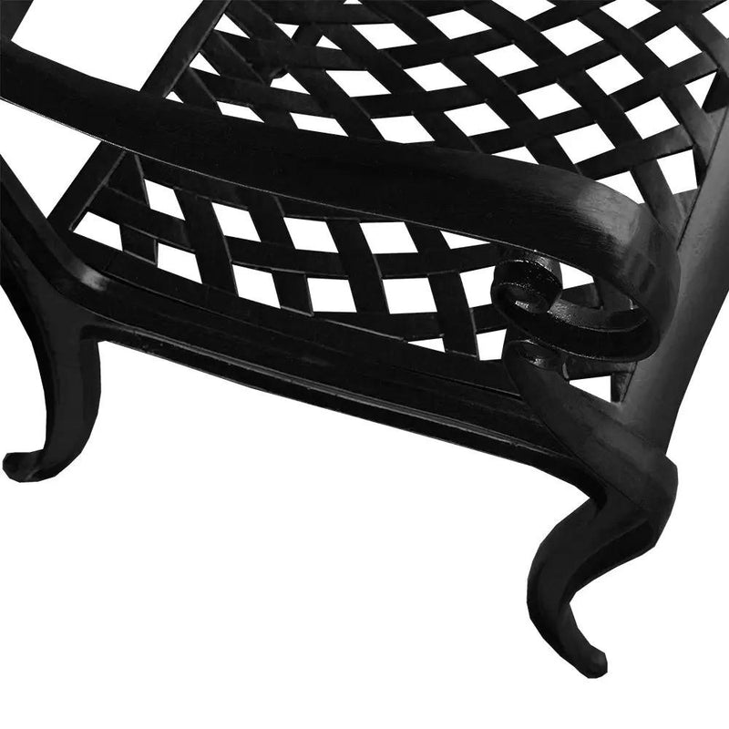 Ornate Traditional Outdoor Cast Aluminum Rose Patio Dining Chair by Sharicks