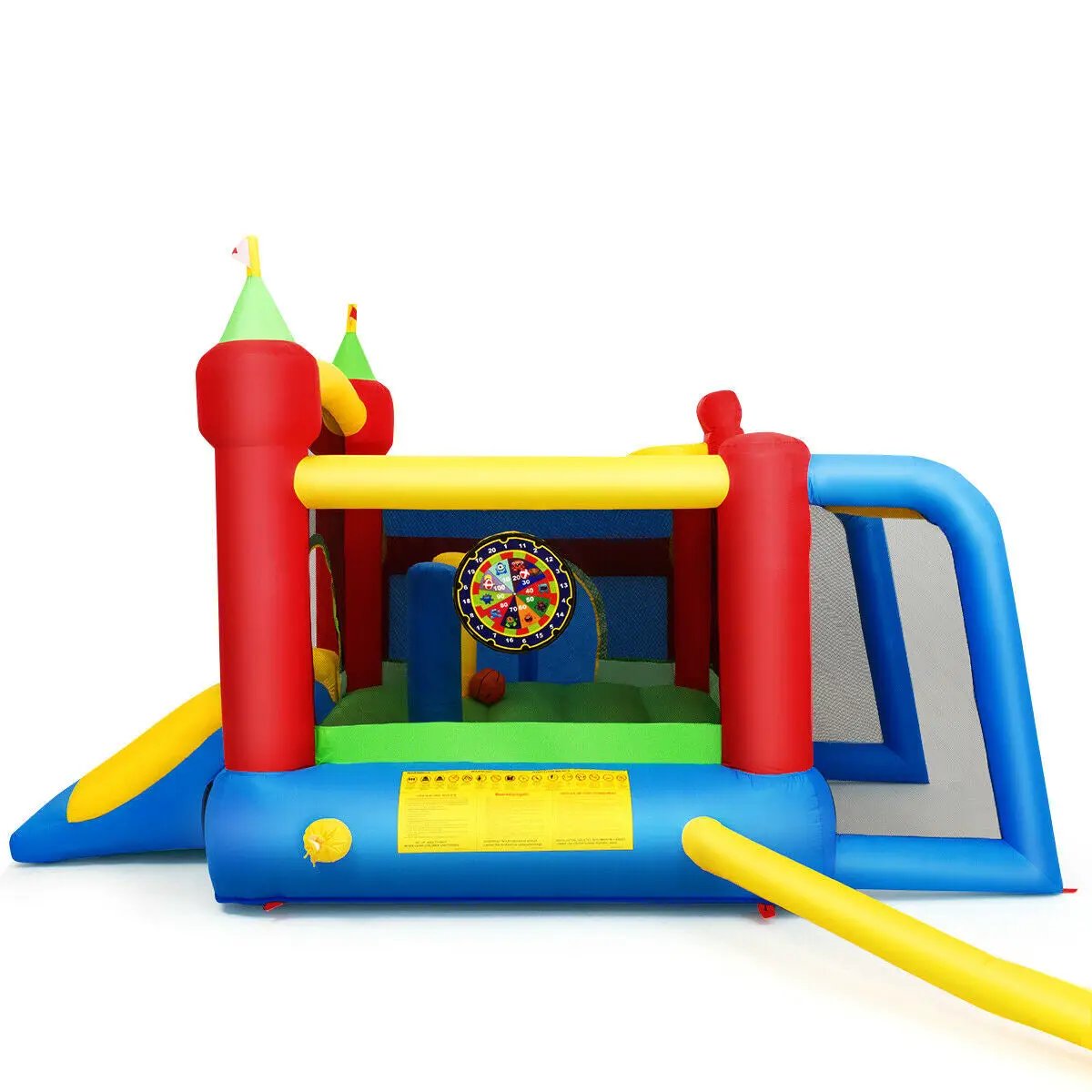 7-in-1 Kids Inflatable Bounce House with Ocean Balls and 480W Blower by DirectDeals