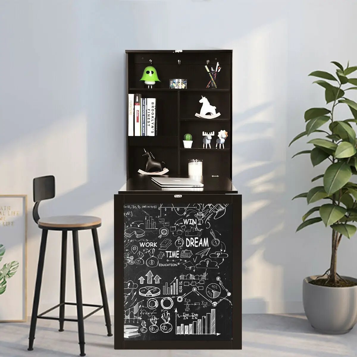 Convertible Wall Mounted Table with A Chalkboard by DirectDeals