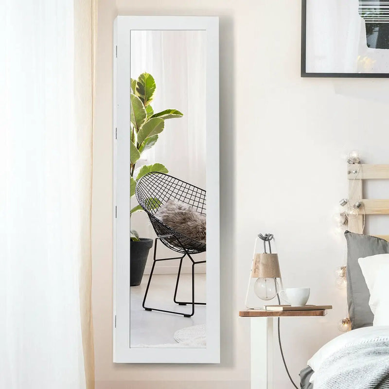 Door and Wall Mounted Armoire Jewelry Cabinet with Full-Length Mirror by DirectDeals