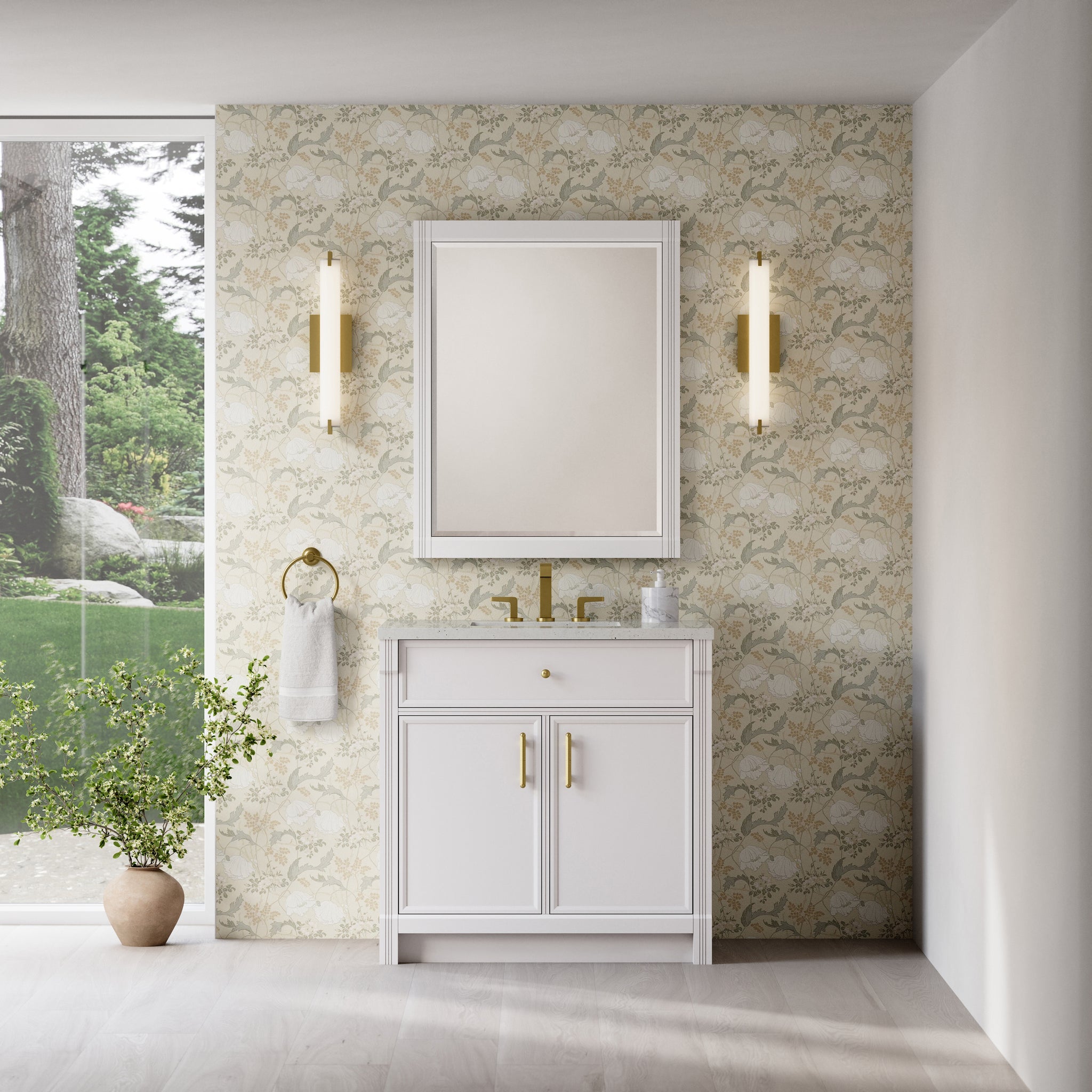 James Martin Bellshire 36" Single Bathroom Vanity, Bright White, view 24