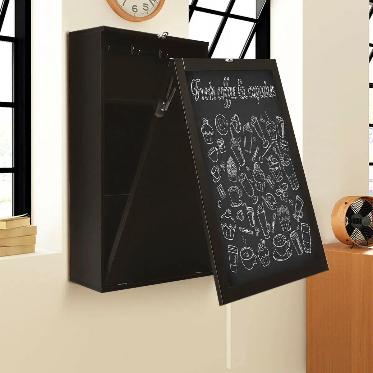 Convertible Wall Mounted Table with A Chalkboard by DirectDeals