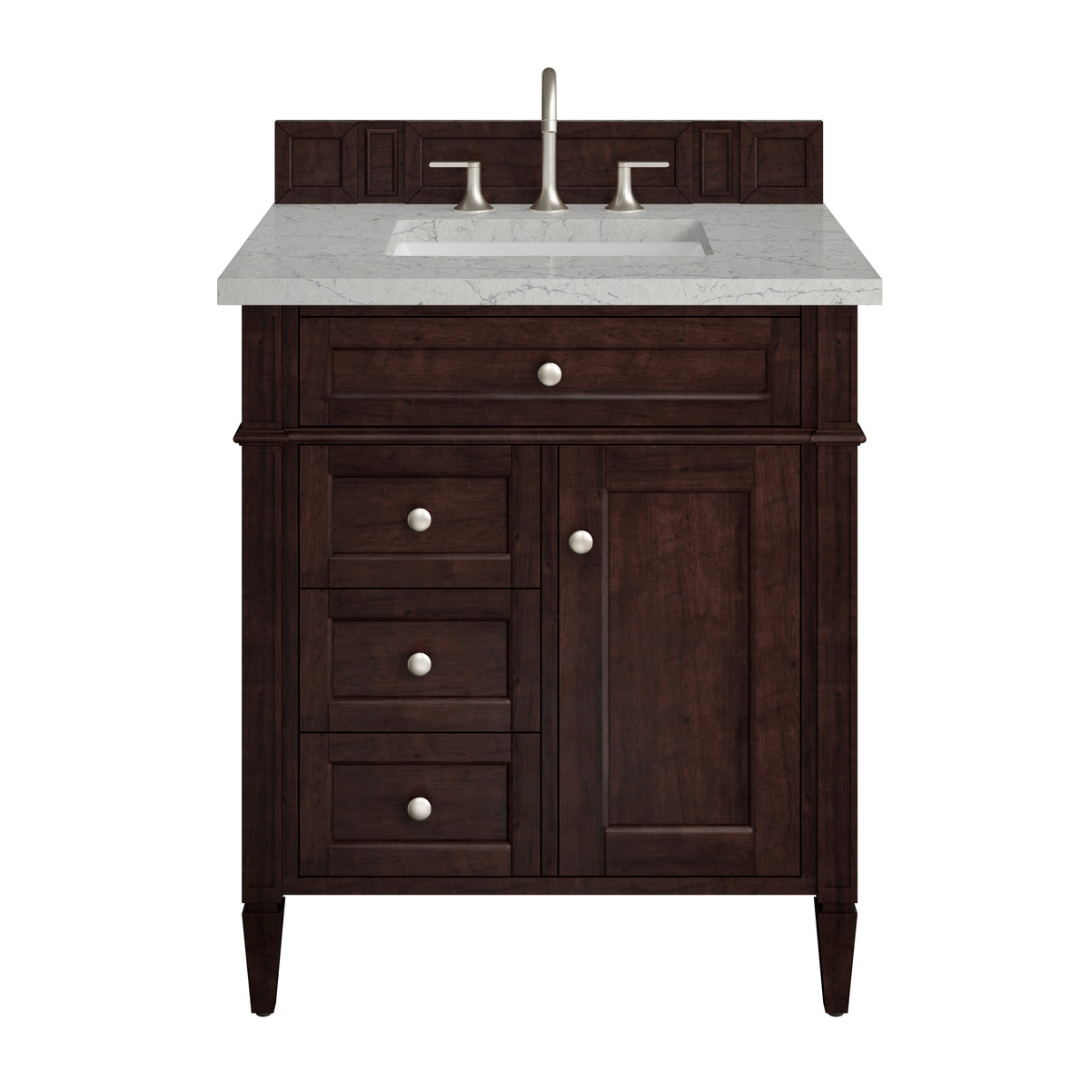 James Martin Brittany 30" Single Bathroom Vanity, Burnished Mahogany, view 33
