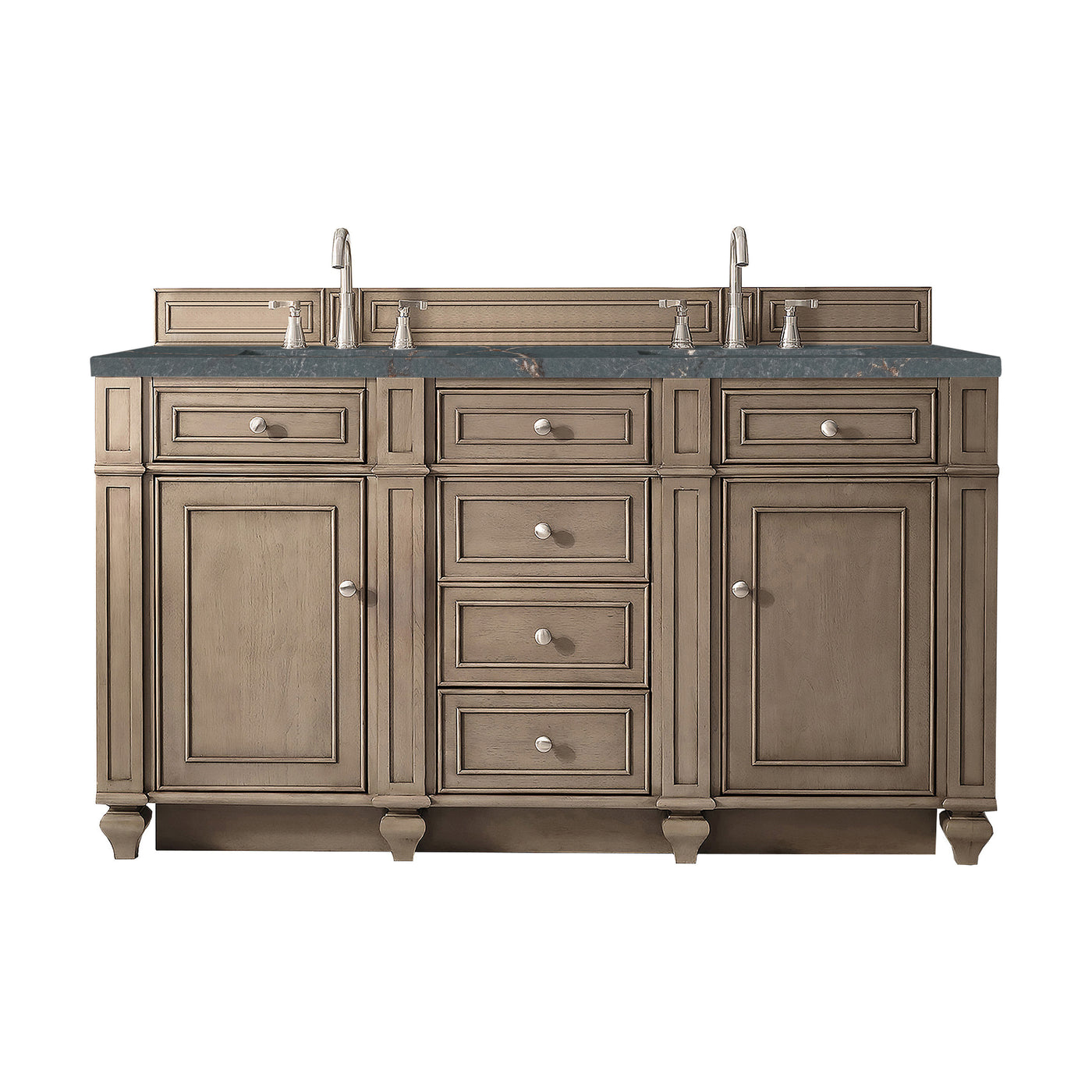James Martin Bristol 60" Double Bathroom Vanity, Whitewashed Walnut by James Martin