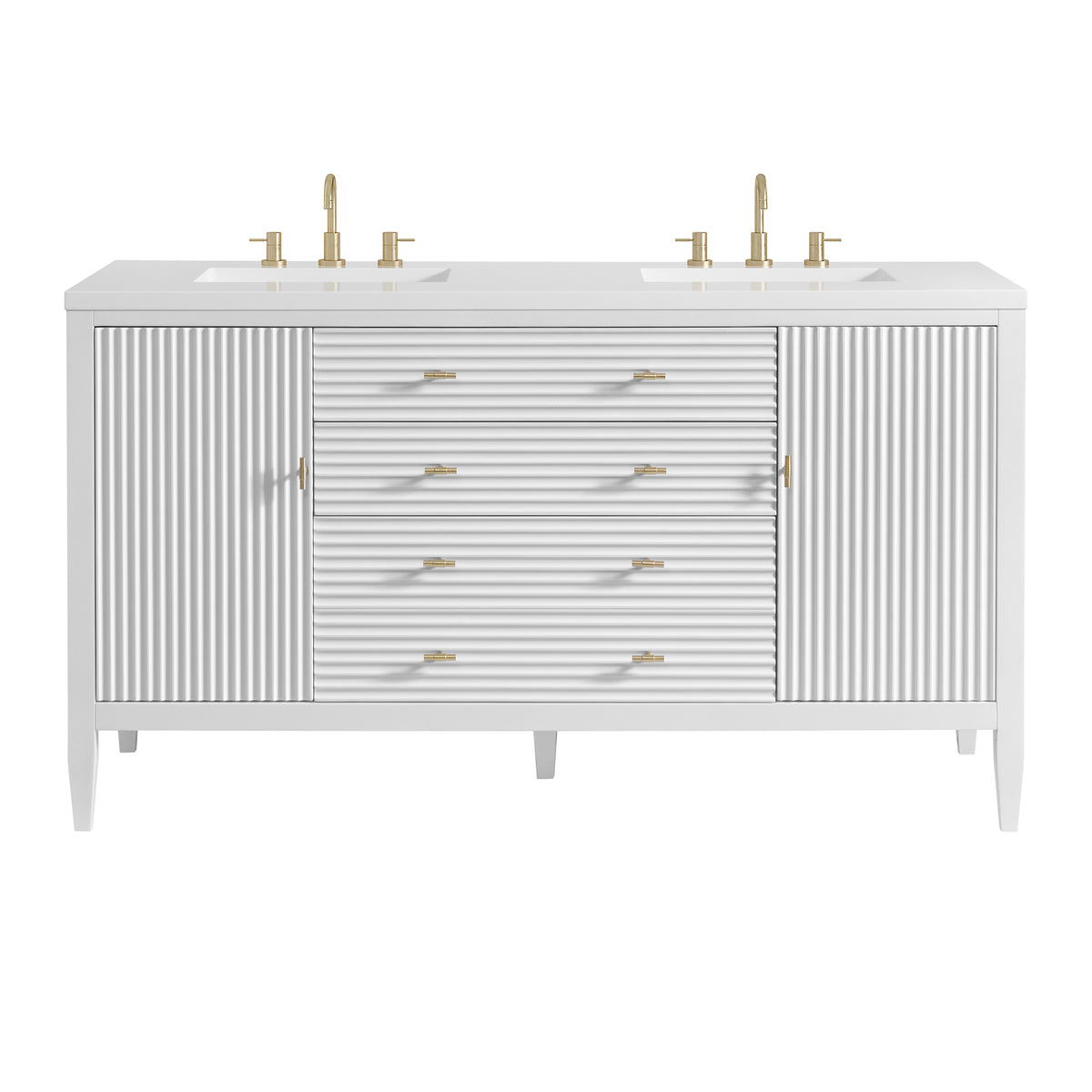 James Martin Myrrin 60" Double Bathroom Vanity, Bright White, view 39