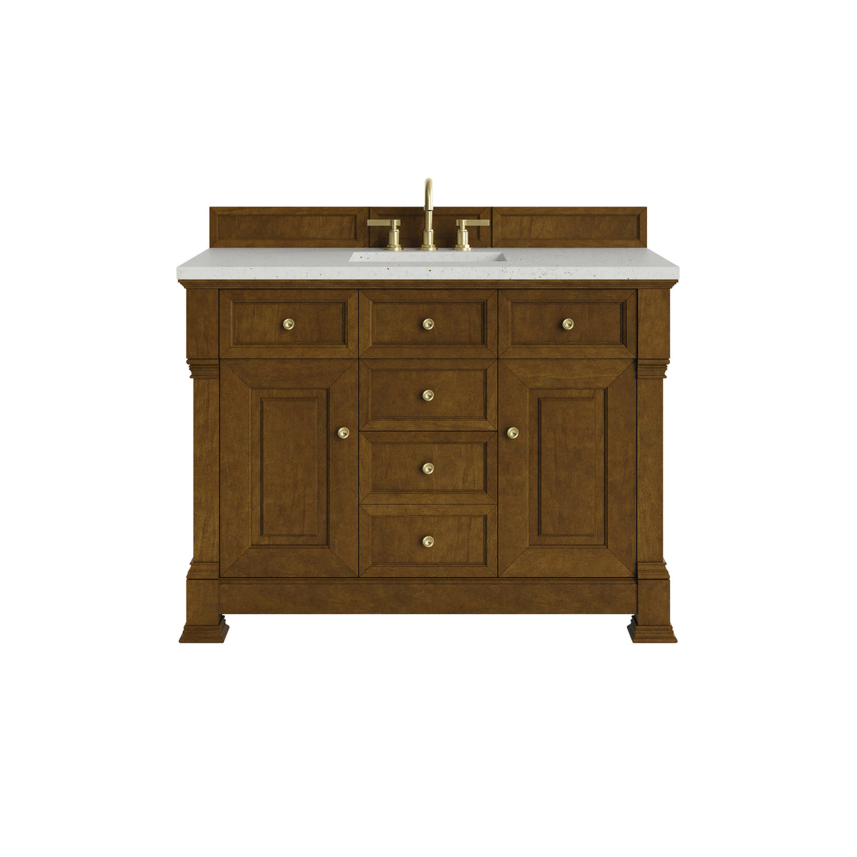 James Martin Brookfield 48" Single Bathroom Vanity, Honey Oak with Lime Delight countertop
