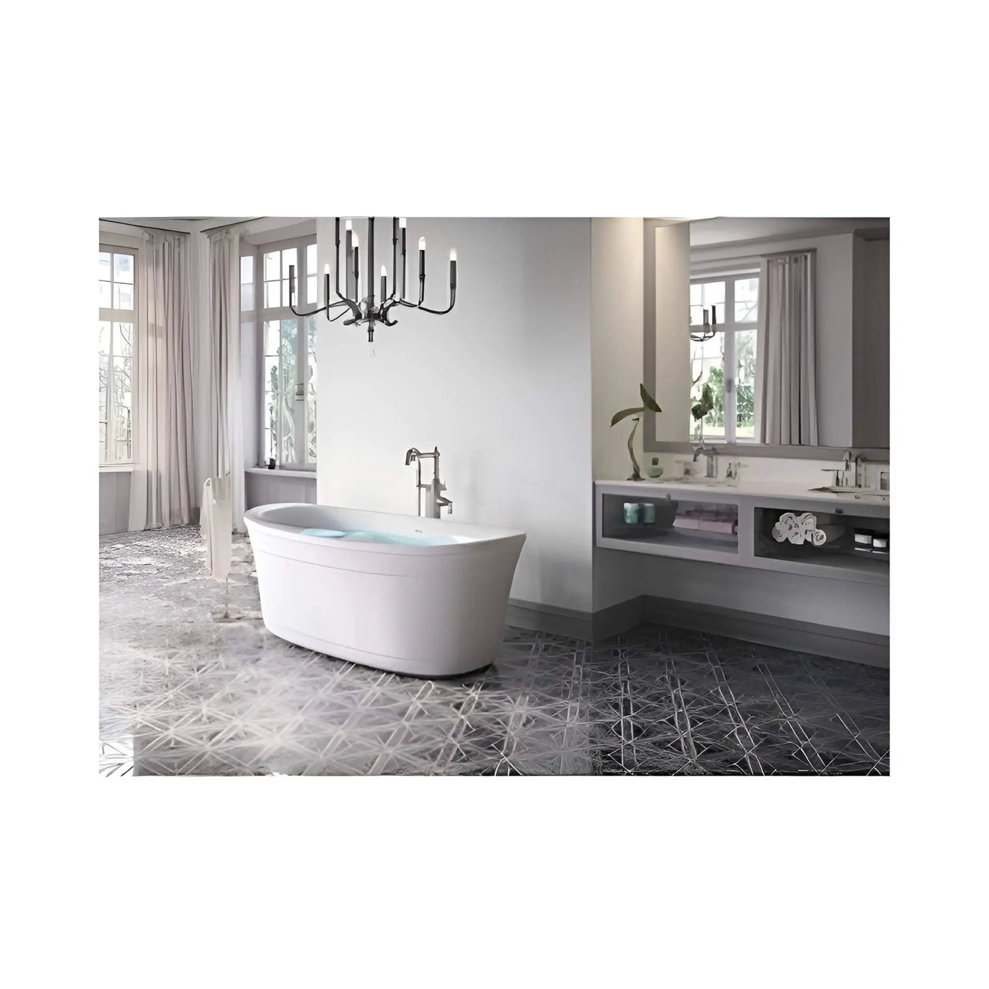Jacuzzi Arga 67-Inch Classic Swirlpool™ Whirlpool Bathtub [JAGF6735PCL6IPW/M] (SAK85401) by SAKSBY WHOLESALE