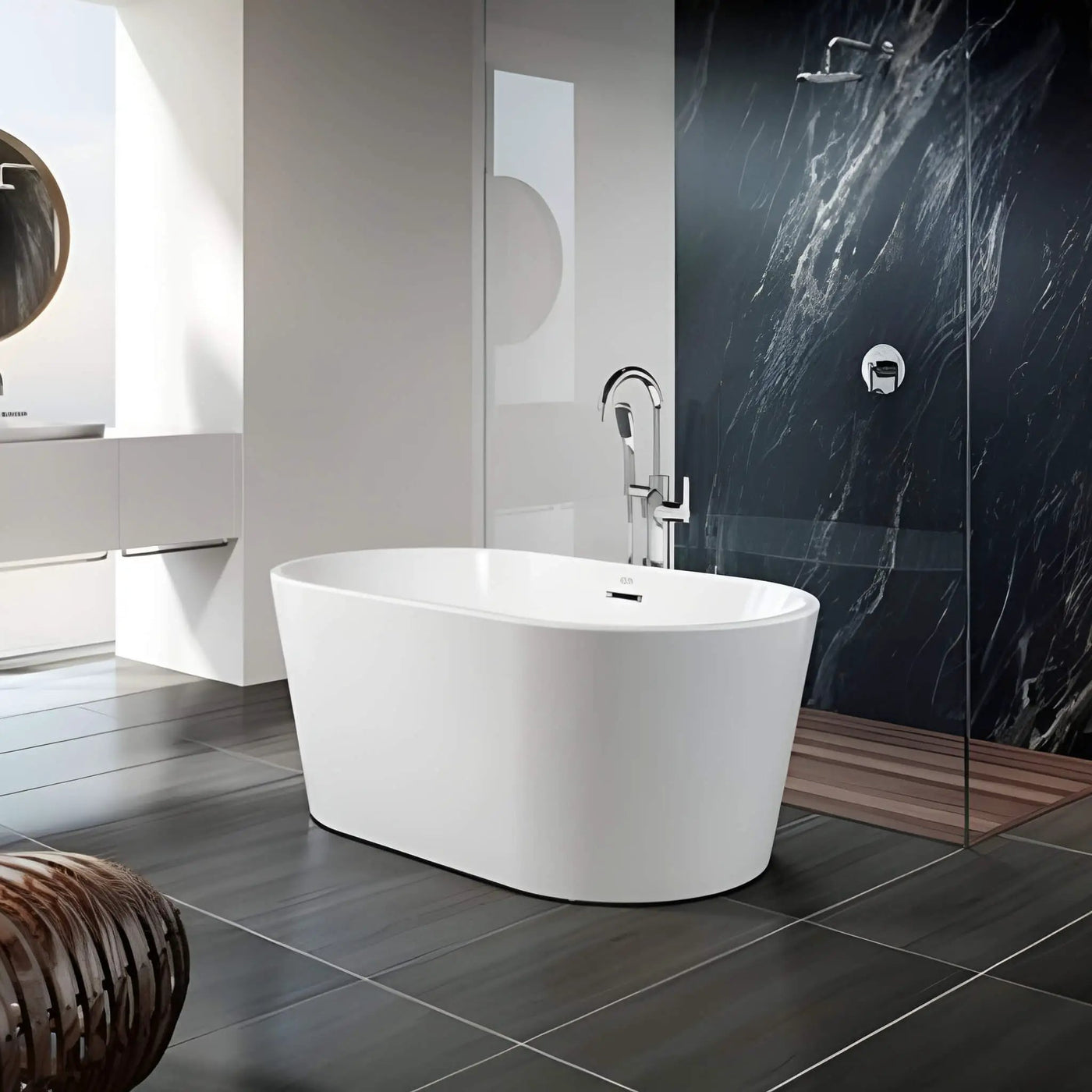 Jacuzzi Celeste 70-Inch Freestanding Ergonomic Soaking Tub [JCEF7032BCXXXXW/G] (SAK50243) by SAKSBY WHOLESALE