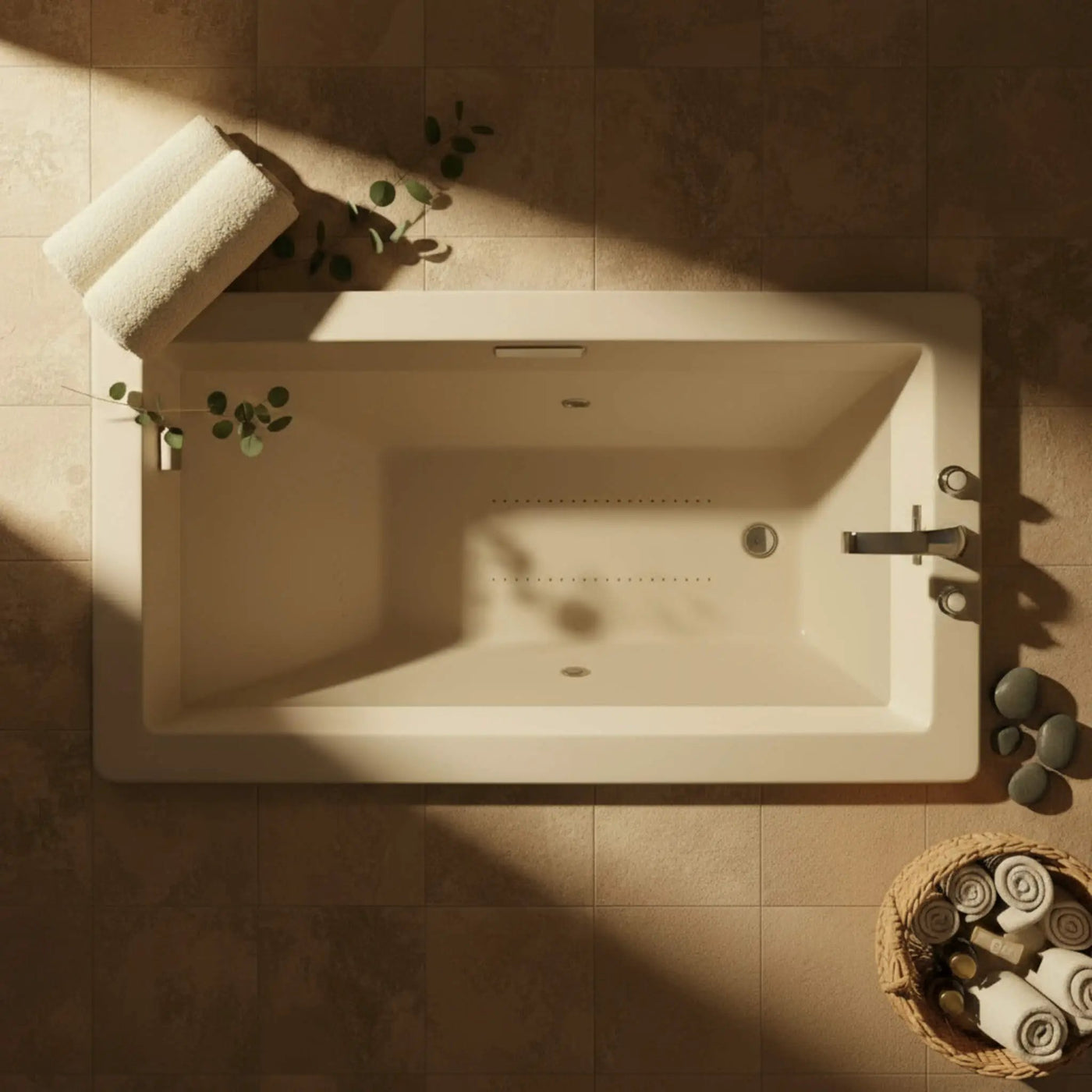 Jacuzzi Elara 66-Inch Rectangle Drop-In Whirlpool Bath [JELL6636WLR2HXWW/YY] (SAK42318) by SAKSBY WHOLESALE