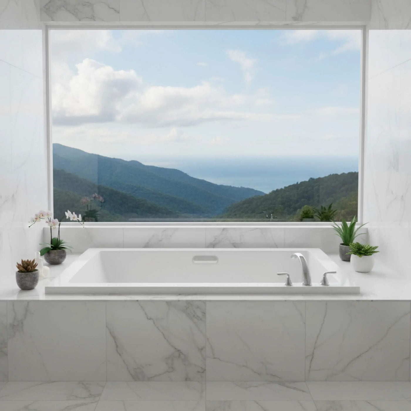 Jacuzzi Elara 66-Inch Rectangle Drop-In Whirlpool Bath [JELL6636WLR2HXWW/YY] (SAK42318) by SAKSBY WHOLESALE