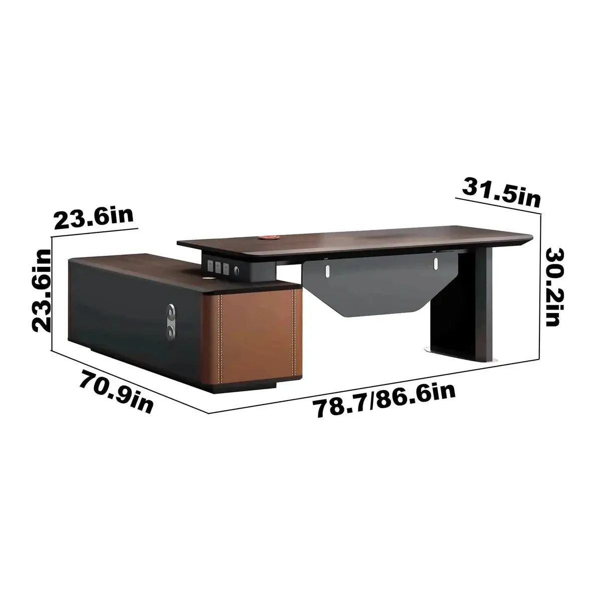 Bentley · Modern L-Shaped Executive Desk by Arc Grove