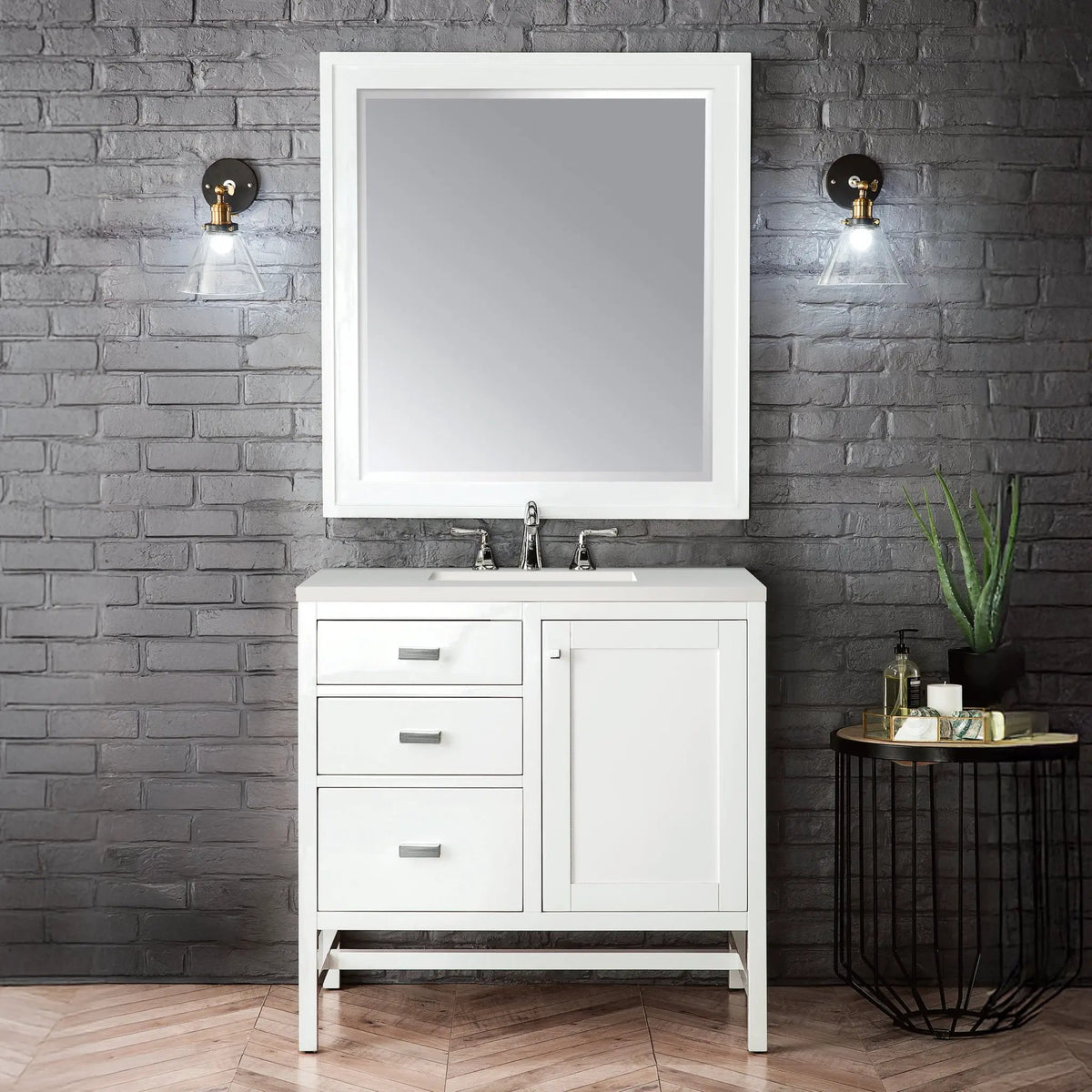 James Martin Addison 36" Single Bathroom Vanity, Glossy White, photo 40 of 48