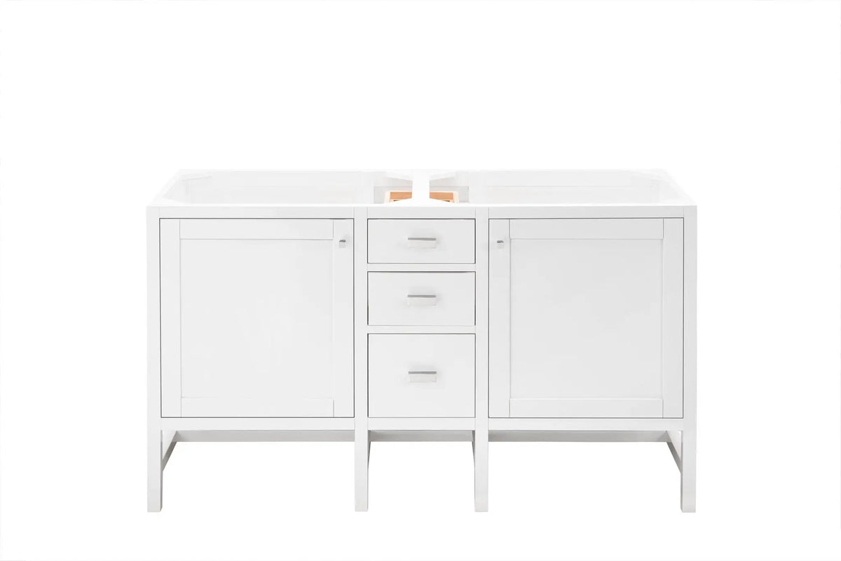 James Martin Addison 60" Double Bathroom Vanity, Glossy White by James Martin