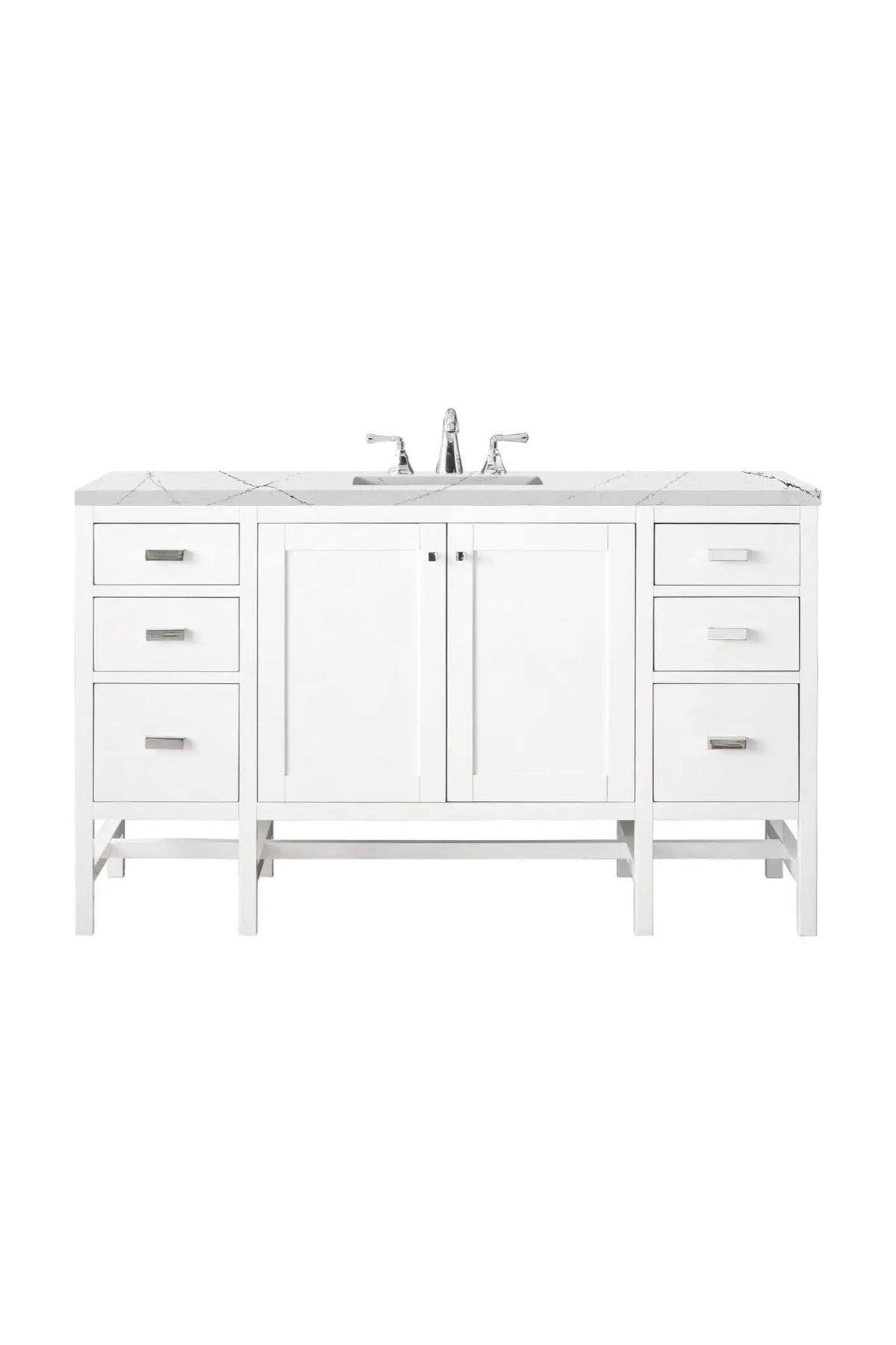 James Martin Addison 60" Single Bathroom Vanity, Glossy White by James Martin