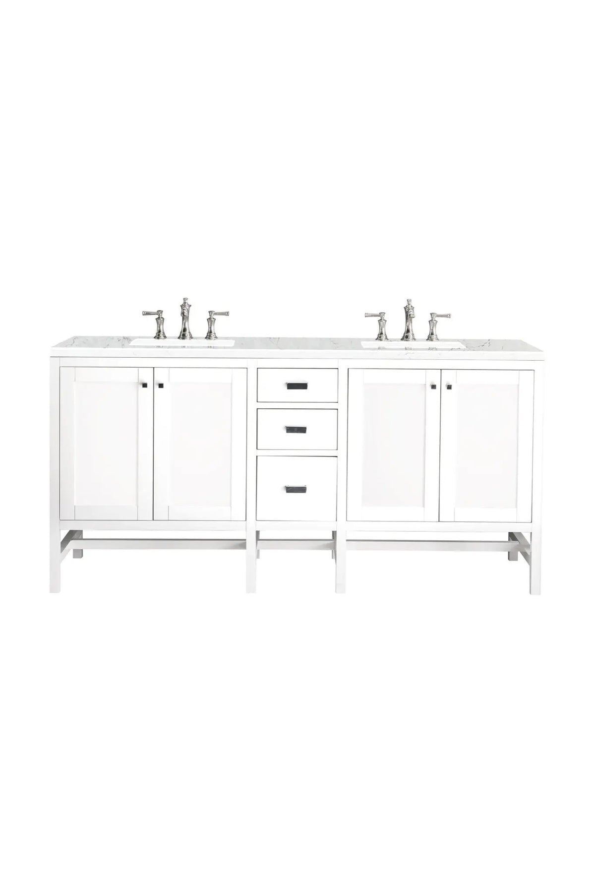 James Martin Addison 72" Double Bathroom Vanity, Glossy White by James Martin