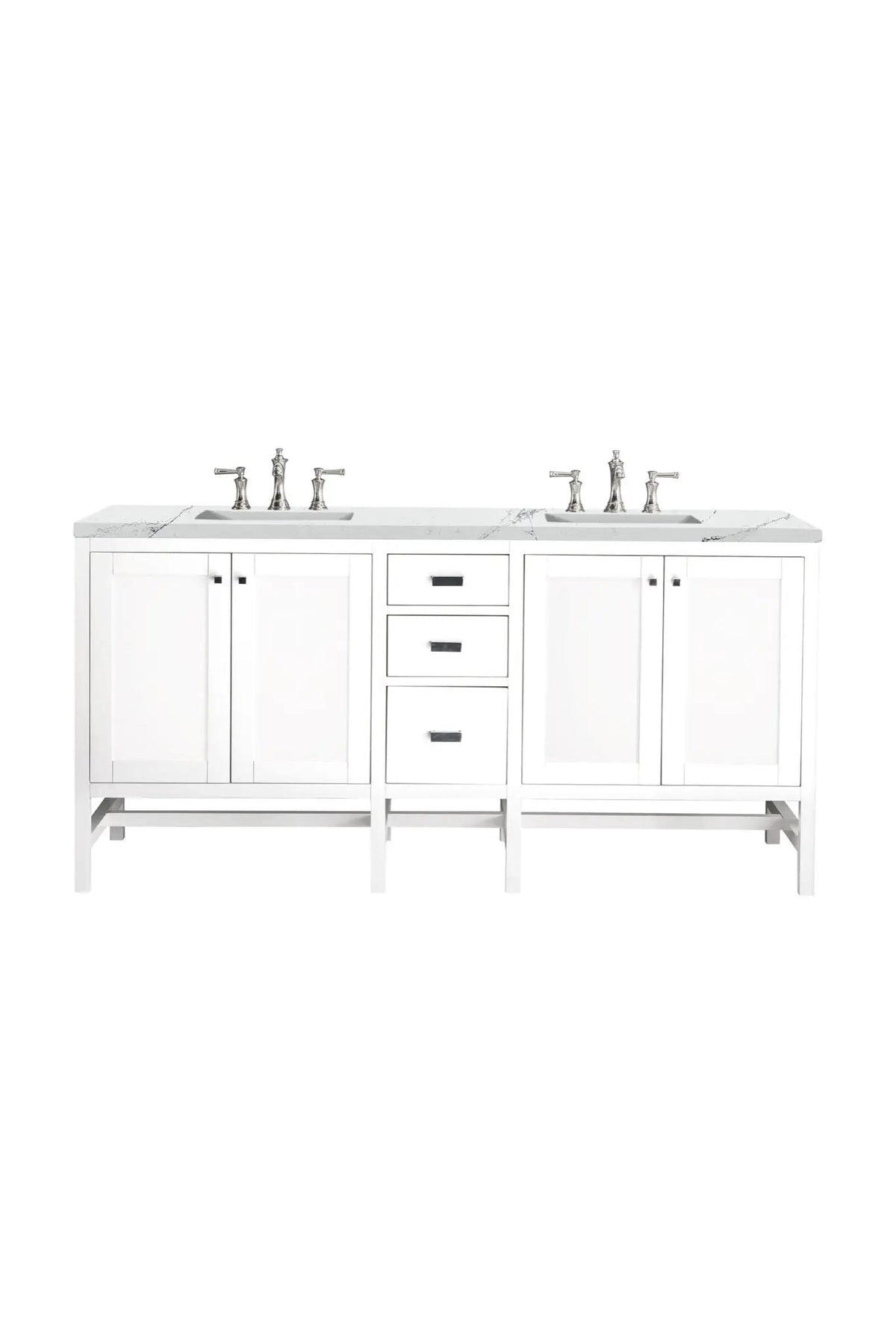 James Martin Addison 72" Double Bathroom Vanity, Glossy White by James Martin