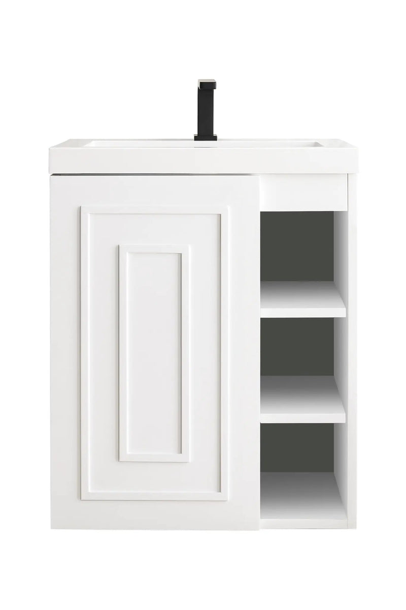James Martin Alicante' 24" Floating Single Bathroom Vanity, Glossy White by James Martin