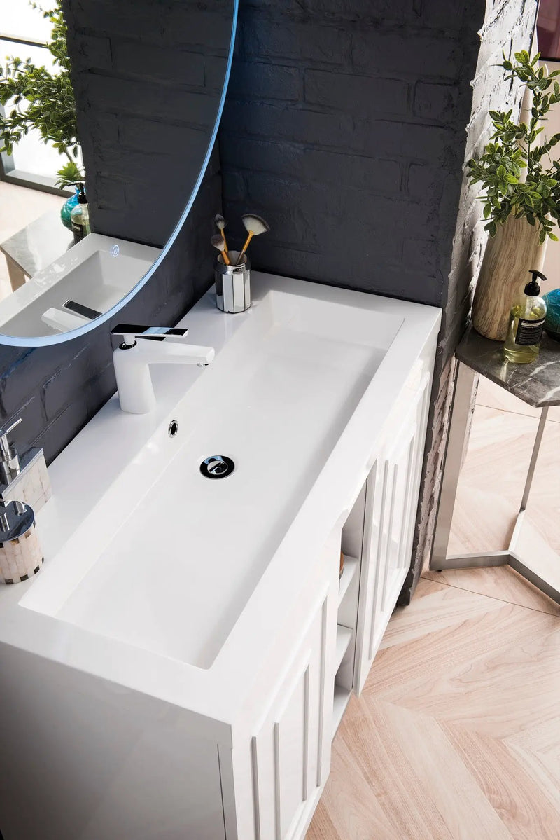 James Martin Alicante' 39.5" Single Bathroom Vanity, Glossy White, photo 8 of 8
