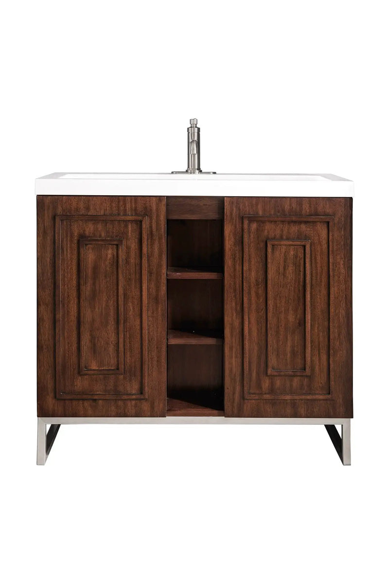 James Martin Alicante' 39.5" Single Bathroom Vanity, Mid-Century Acacia, photo 4 of 8