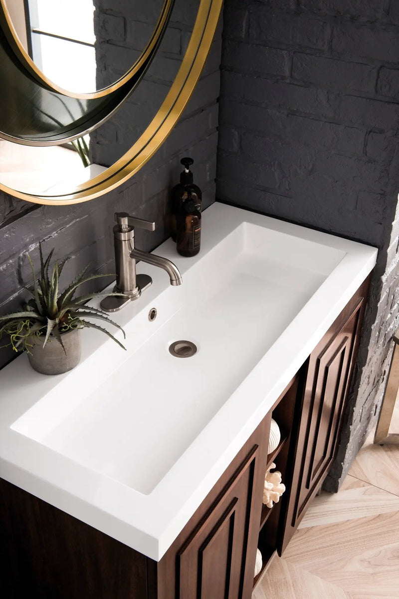 James Martin Alicante' 39.5" Single Bathroom Vanity, Mid-Century Acacia, photo 8 of 8