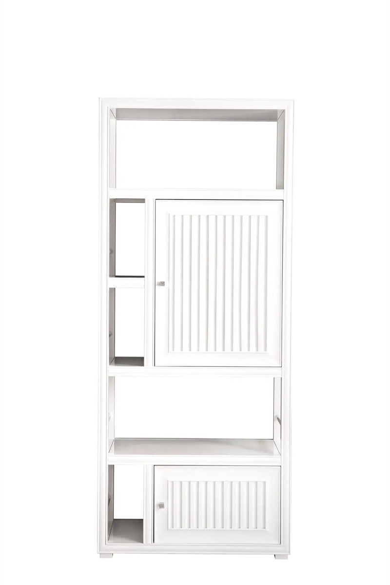 James Martin Athens 30" Linen Cabinet, Glossy White, photo 3 of 13