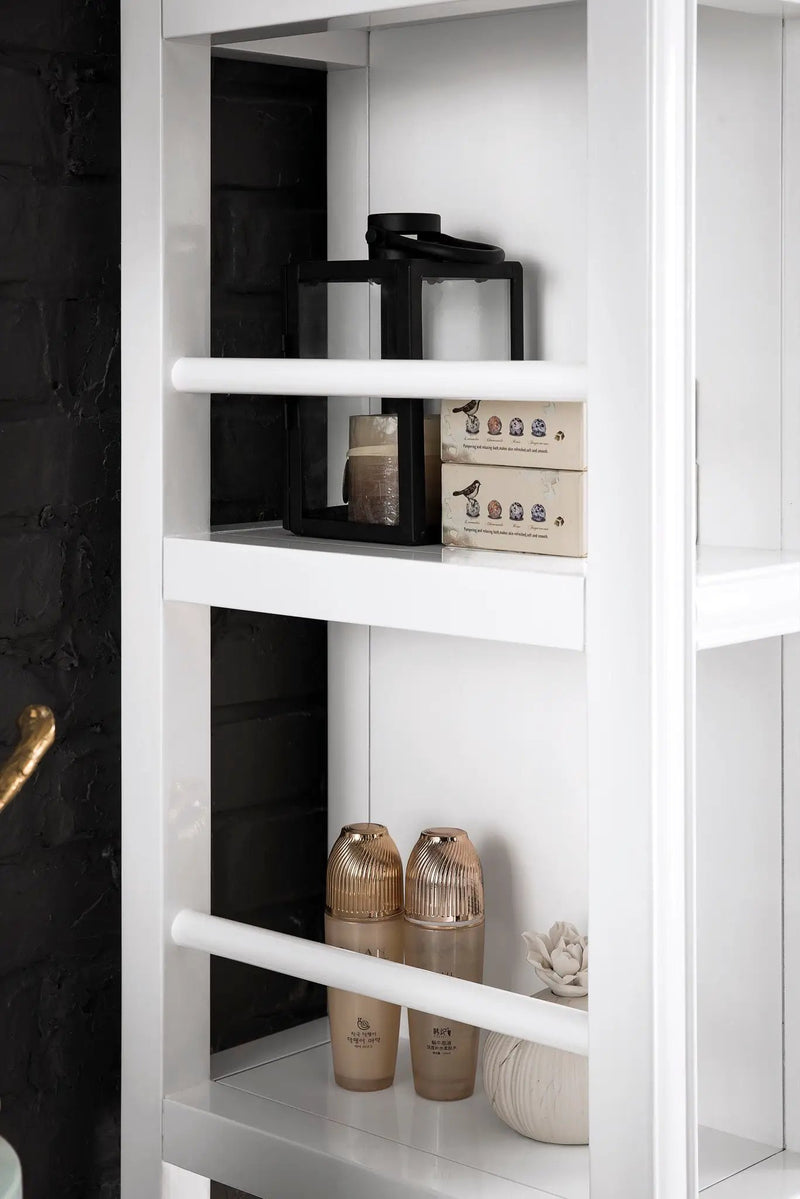 James Martin Athens 30" Linen Cabinet, Glossy White, photo 10 of 13