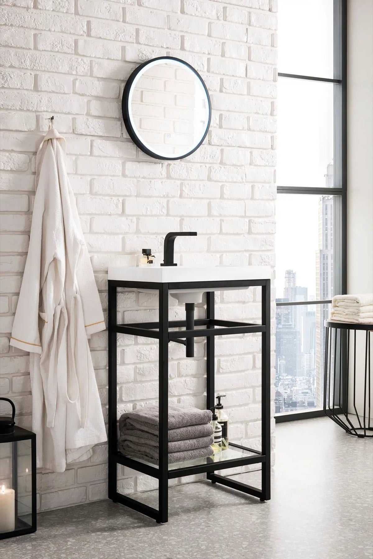 James Martin Boston 20" Single Console Vanity, Matte Black by James Martin
