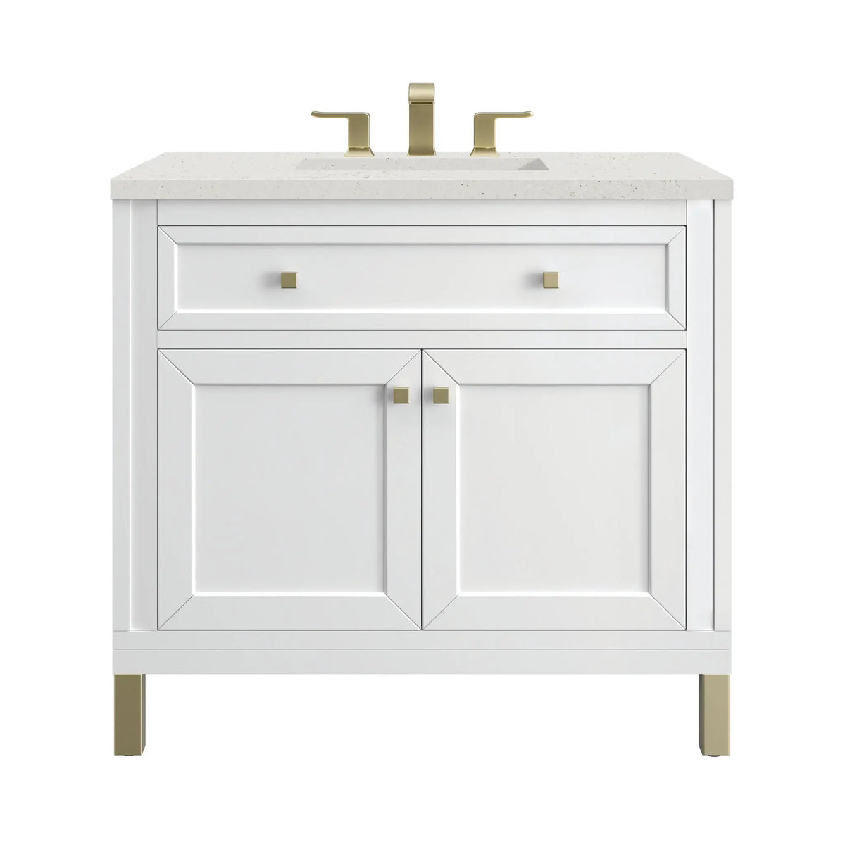 James Martin Chicago 36" Single Bathroom Vanity, Glossy White by James Martin