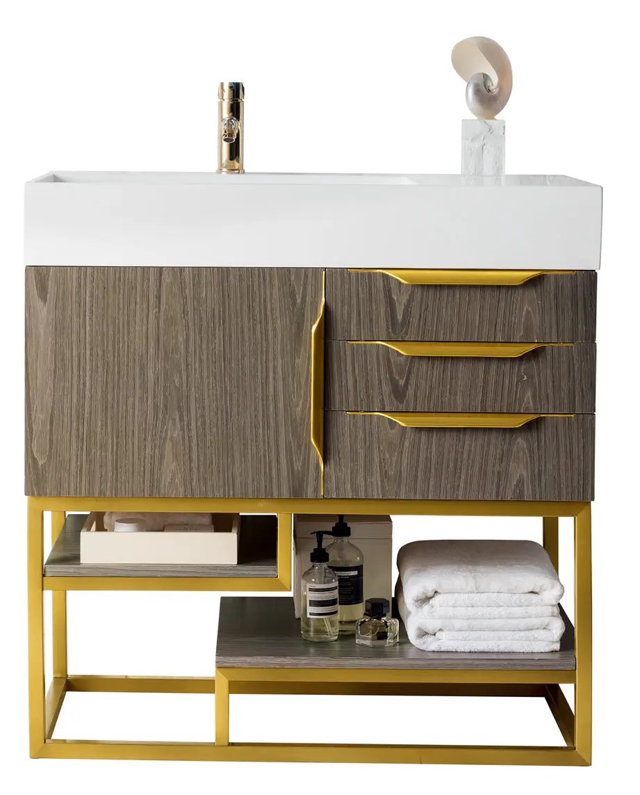 James Martin Columbia 36" Single Bathroom Vanity, Ash Gray, photo 15 of 15