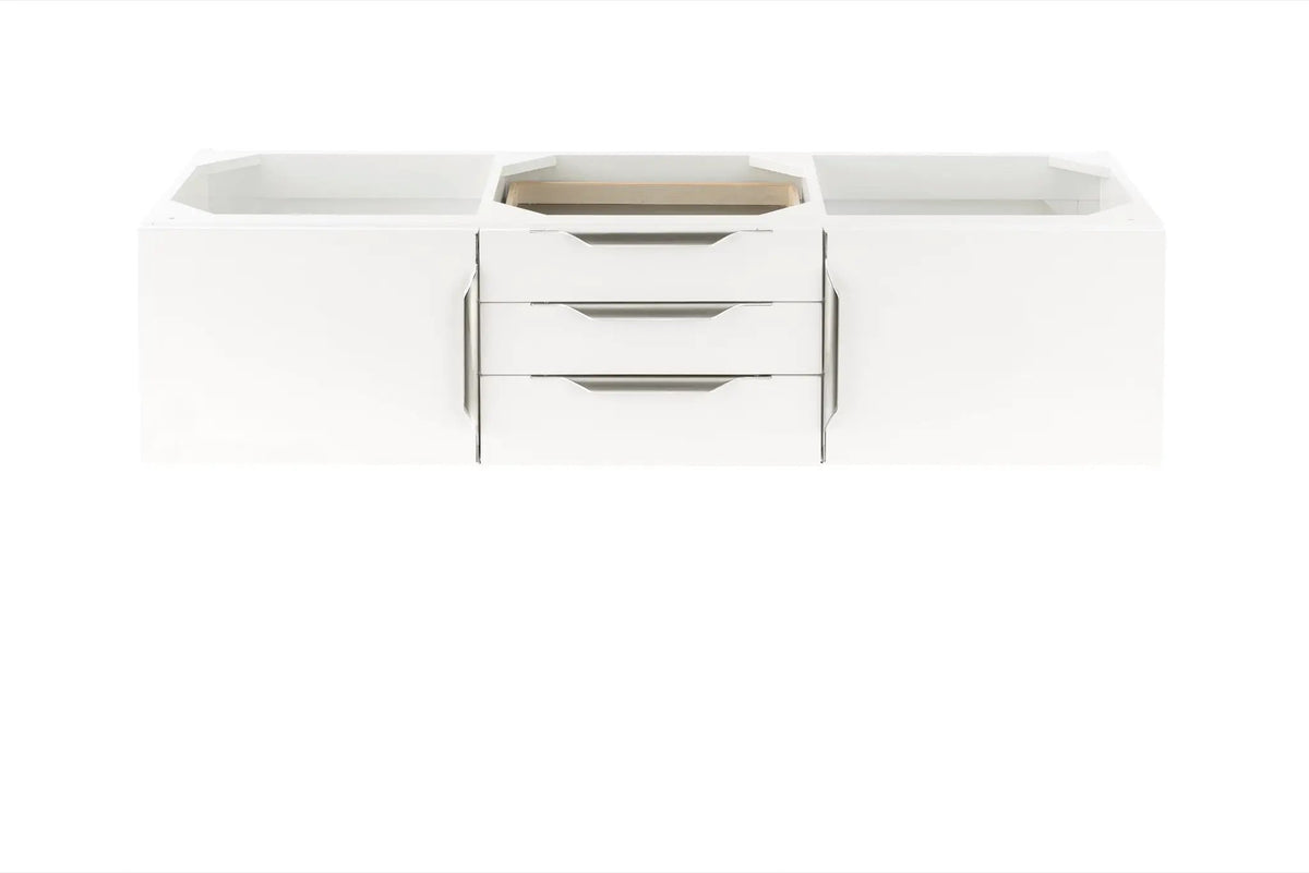 James Martin Columbia 59" Double Bathroom Vanity, Glossy White, photo 6 of 7