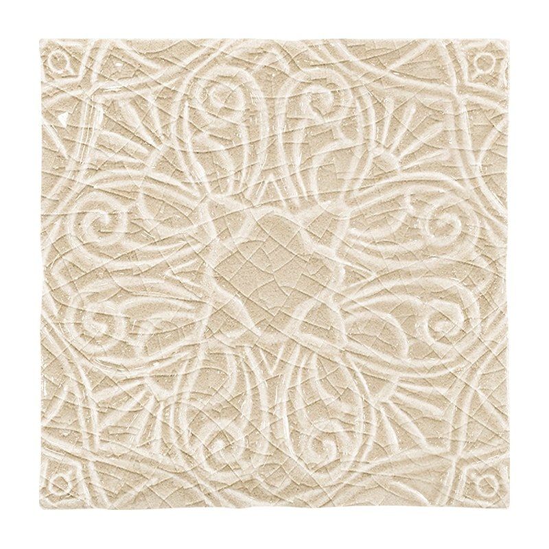 Jasmine Crackled Filigree Ceramic Tiles 6x6 Ceramic Crackled 6x6 Accent Tiles