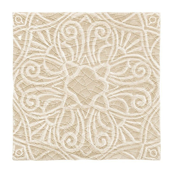 Jasmine Crackled Filigree Ceramic Tiles 6x6