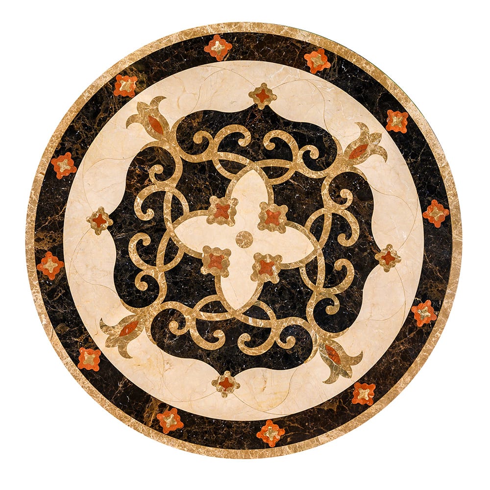 Jasmine Multi Finish Round Marble Medallions 36x36 Marble Multi Finish 36x36 Medallions