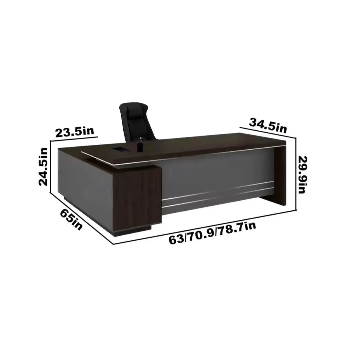 Leeds · Modern Executive L-Shaped Desk by Arc Grove