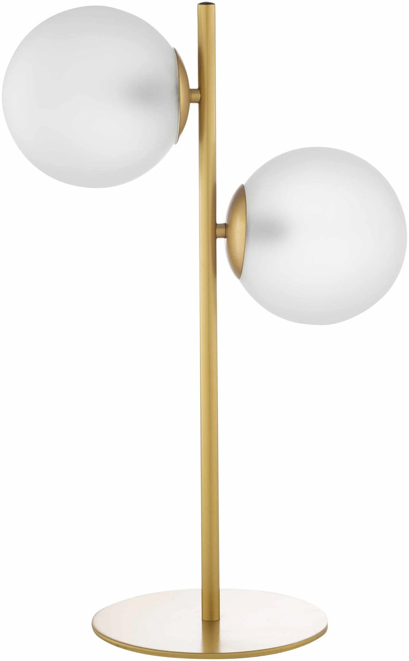 Mustard Modern Table Lamp with glass details for bedside or console tables by Boutique Rugs