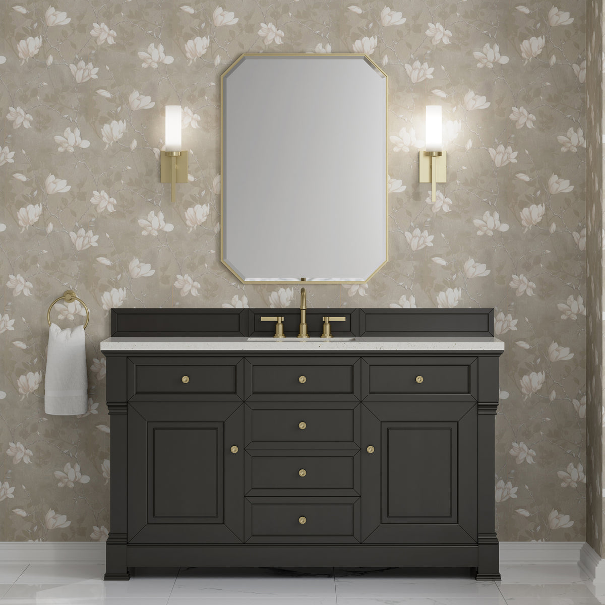 James Martin Brookfield 60" Single Bathroom Vanity, Black Onyx, view 19
