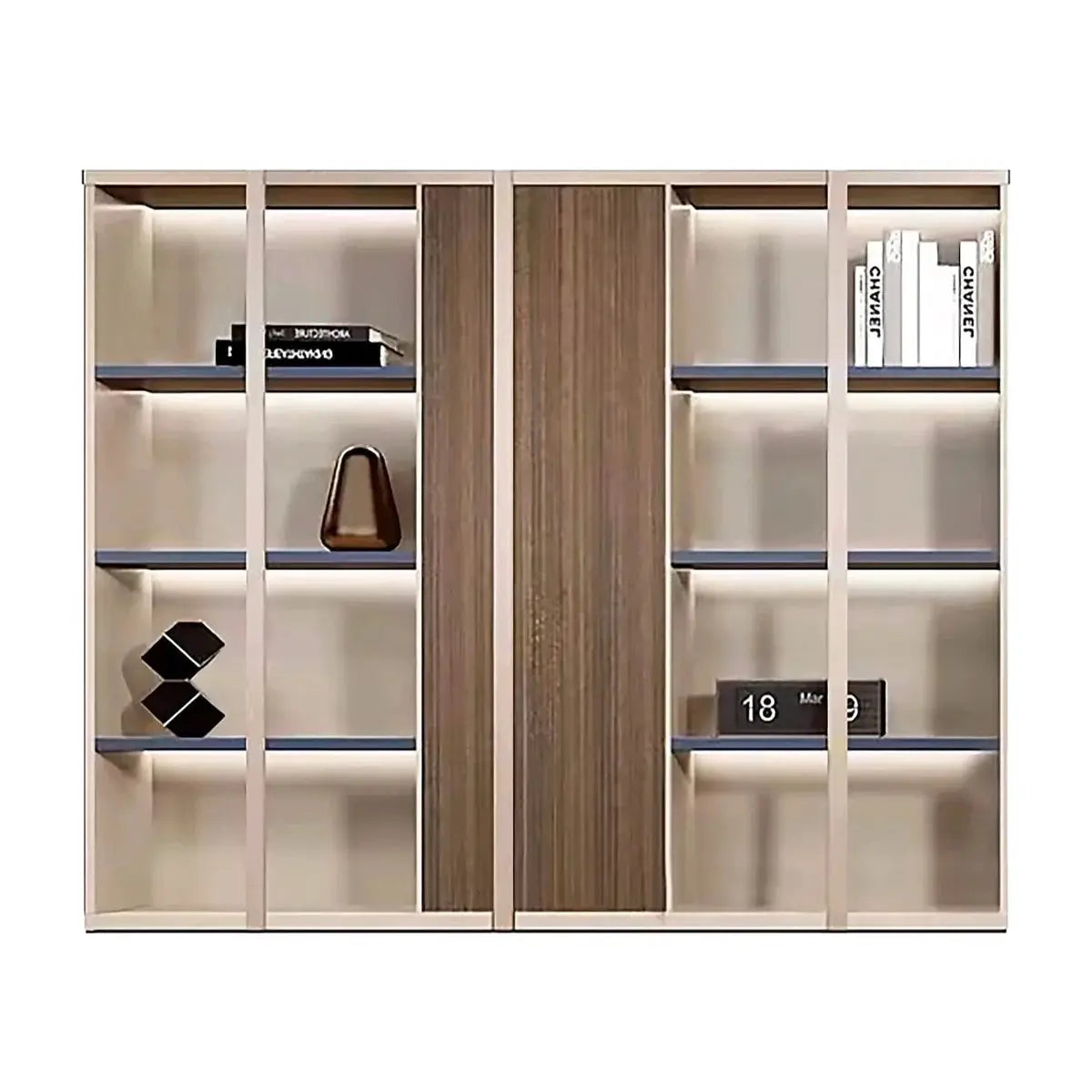 Norwyn · Office Shelves w/ Lighting & Closet by Arc Grove
