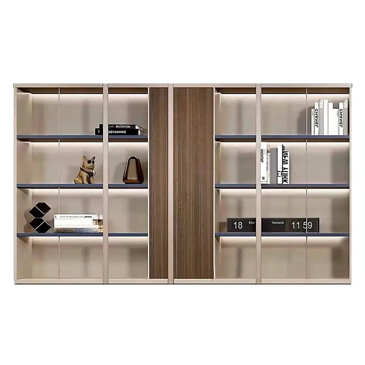 Norwyn · Office Shelves w/ Lighting & Closet by Arc Grove