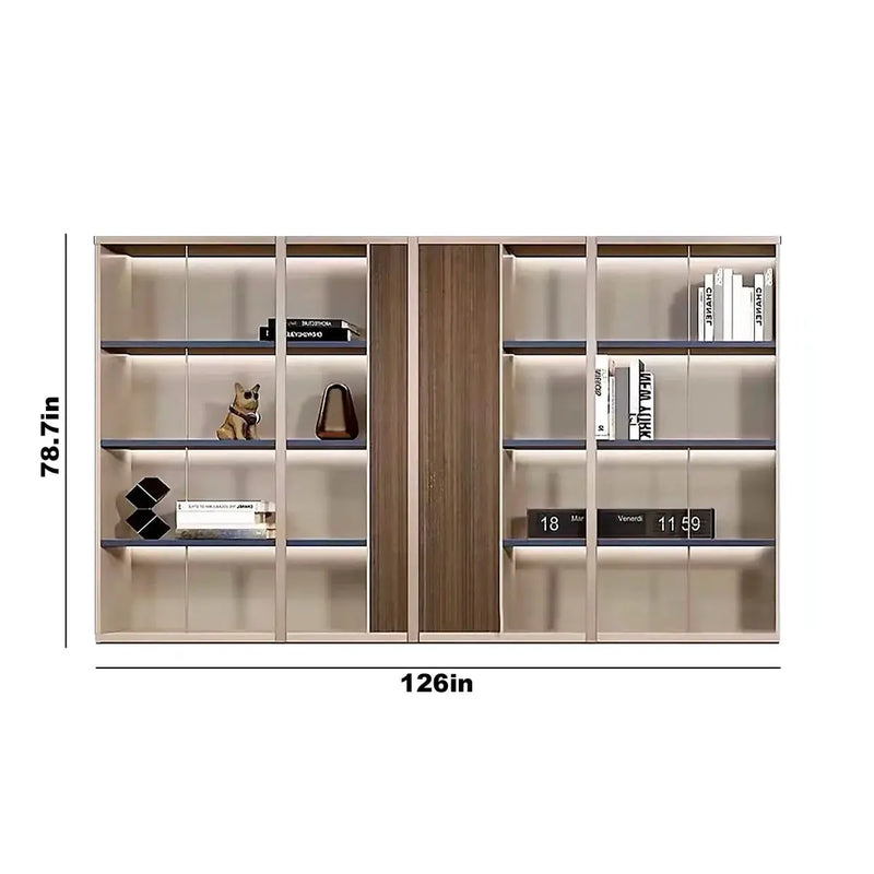 Norwyn · Office Shelves w/ Lighting & Closet by Arc Grove