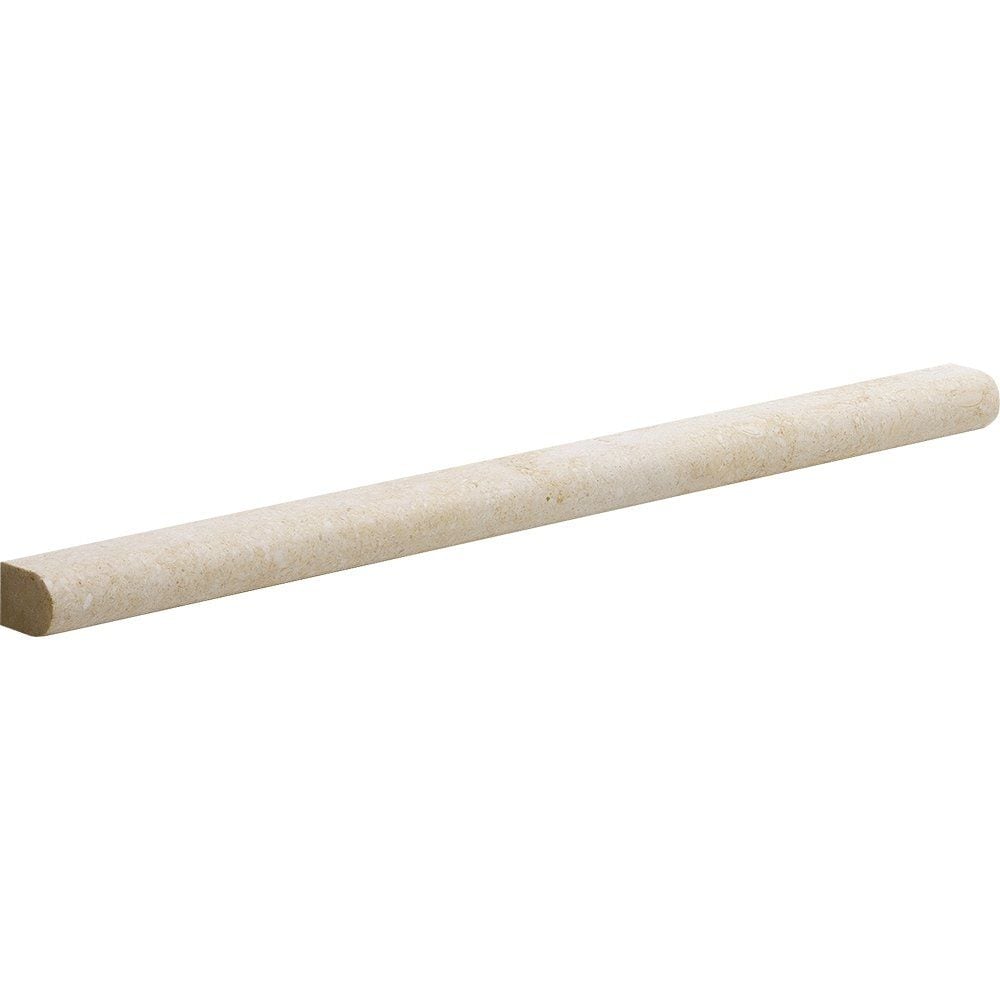 Jerusalem Light Honed Pencil Liner Limestone Moldings 1/2x12 Limestone Honed 2x12 Moldings