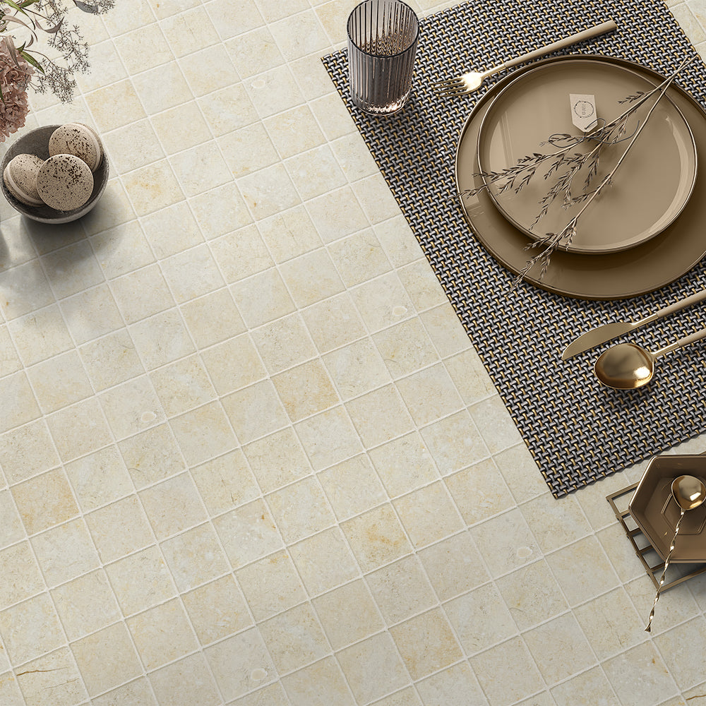 Jerusalem Light Honed 2x2 Limestone Mosaics 12x12 Limestone Honed 12x12 Mosaics — 2