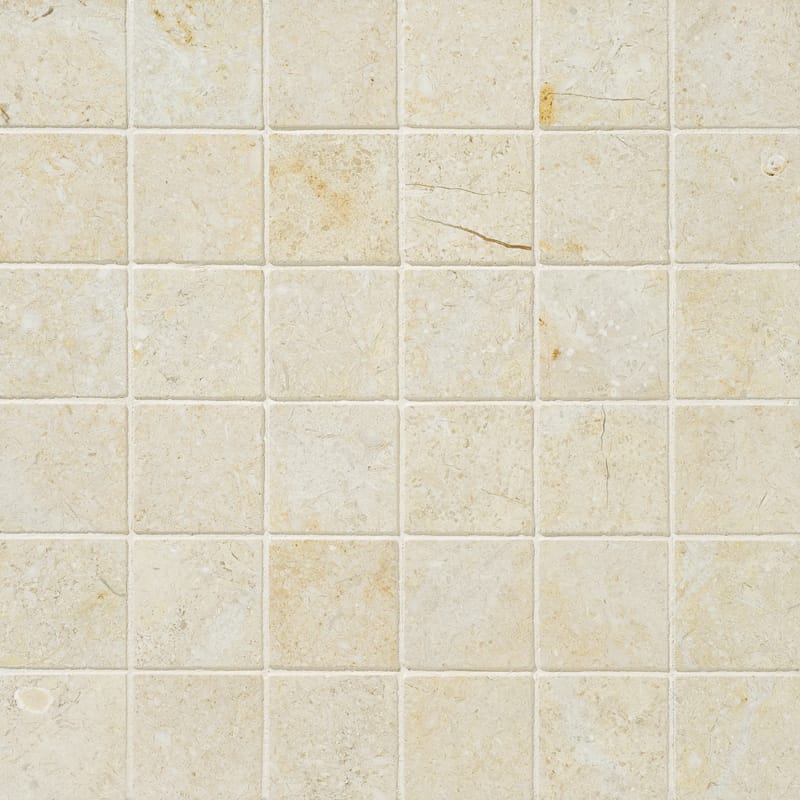 Jerusalem Light Honed 2x2 Limestone Mosaics 12x12 Limestone Honed 12x12 Mosaics