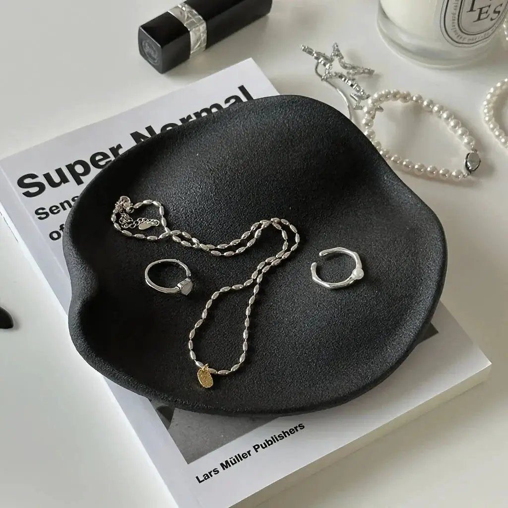 Jewelry Tray - Multifunctional Ceramic Black by House Of Avana