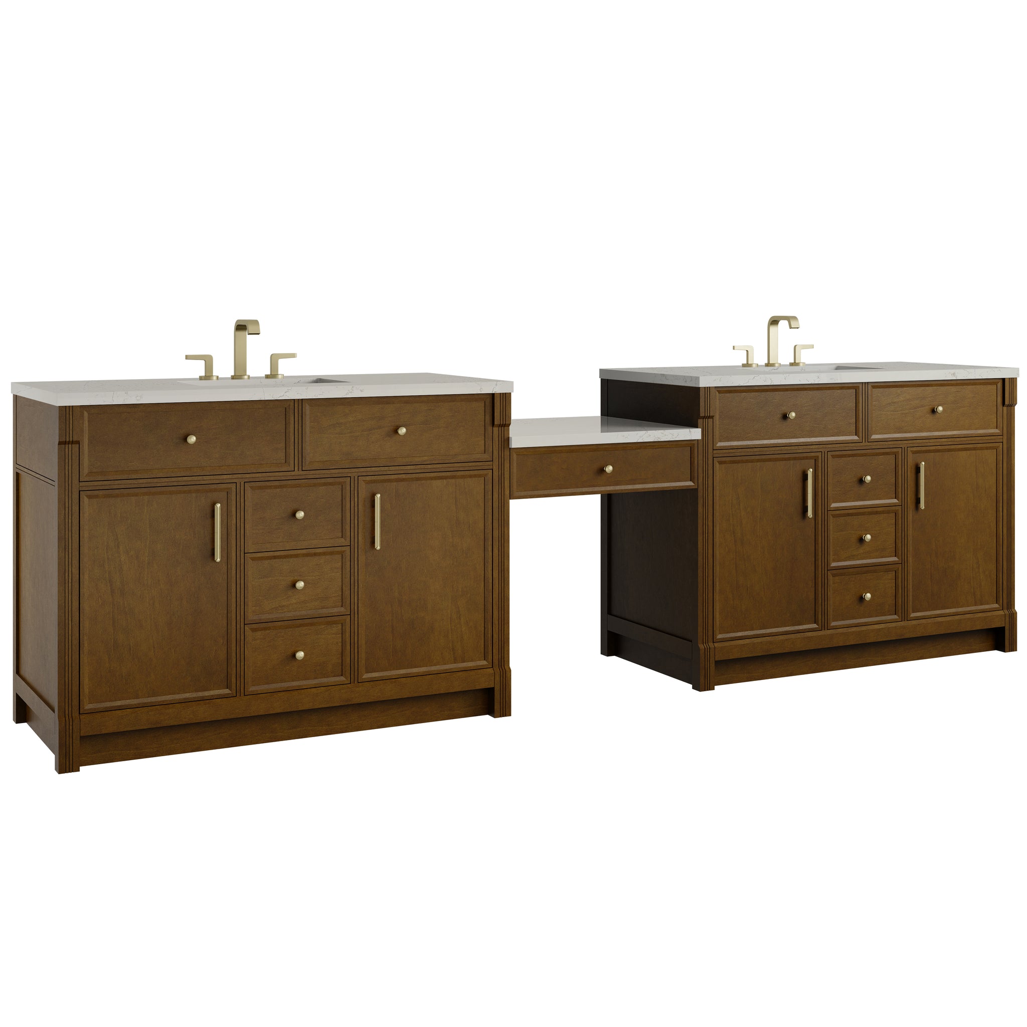 James Martin Bellshire 120" Double Bathroom Vanity, Honey Oak, view 40